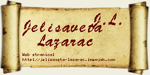 Jelisaveta Lazarac vizit kartica